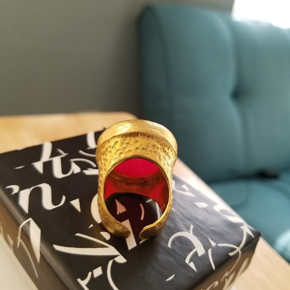 Moroccan RING.24K PLATED. - Picture 4 of 6